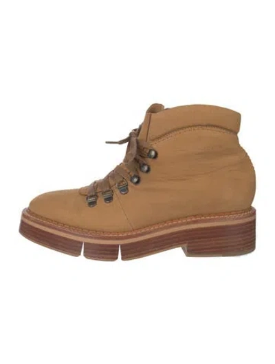 Pre-owned Robert Clergerie Suede Hiking Boots In Brown