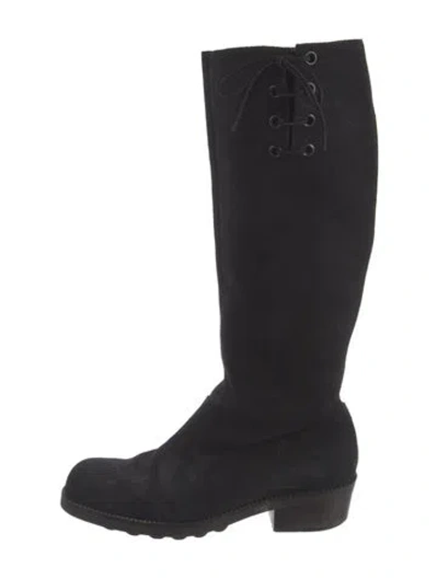 Pre-owned Robert Clergerie Suede Lace-up Boots In Brown