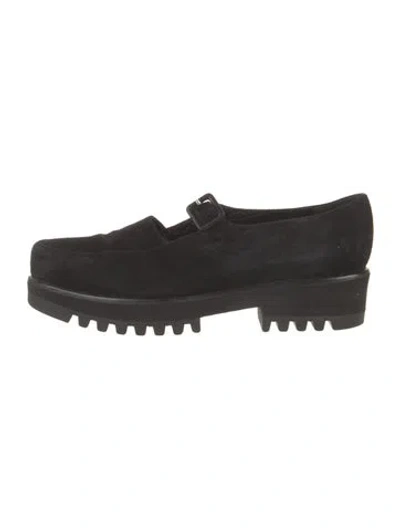 Pre-owned Robert Clergerie Suede Loafers In Black