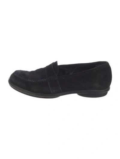 Pre-owned Robert Clergerie Suede Loafers In Black
