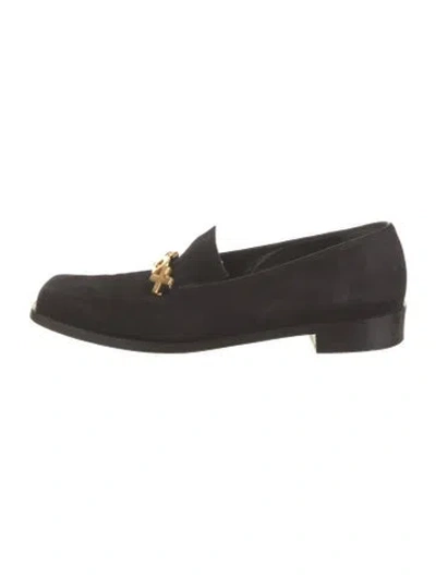 Pre-owned Robert Clergerie Suede Loafers In Black