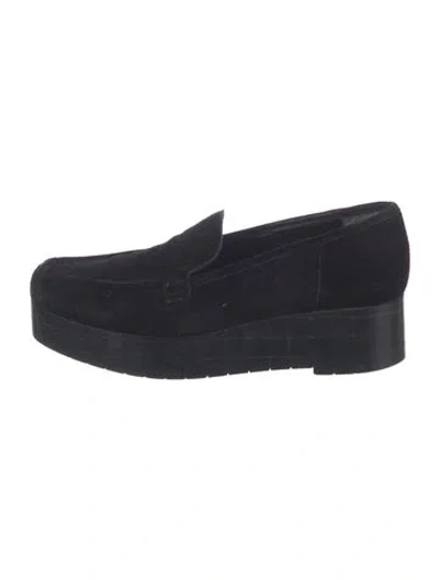 Pre-owned Robert Clergerie Suede Loafers In Black