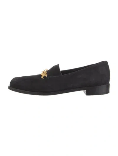 Pre-owned Robert Clergerie Suede Loafers In Black