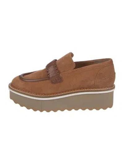 Pre-owned Robert Clergerie Suede Loafers In Brown