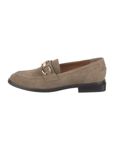 Pre-owned Robert Clergerie Suede Loafers In Neutral