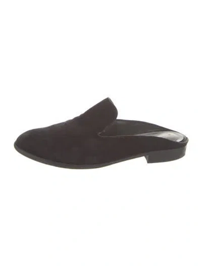 Pre-owned Robert Clergerie Suede Mules In Brown