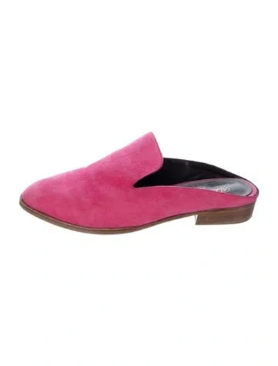 Pre-owned Robert Clergerie Suede Mules In Pink