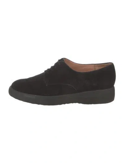 Pre-owned Robert Clergerie Suede Oxfords In Black