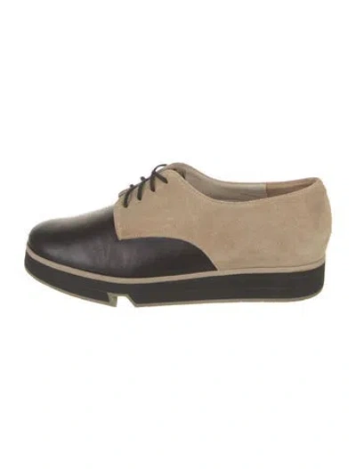 Pre-owned Robert Clergerie Suede Oxfords In Brown