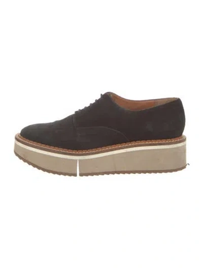 Pre-owned Robert Clergerie Suede Oxfords In Brown
