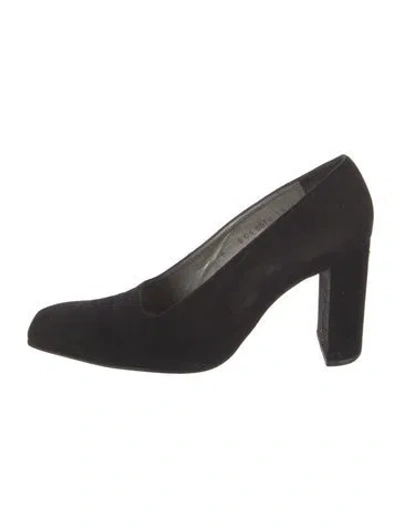 Pre-owned Robert Clergerie Suede Pumps In Black