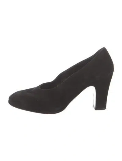 Pre-owned Robert Clergerie Suede Pumps In Black