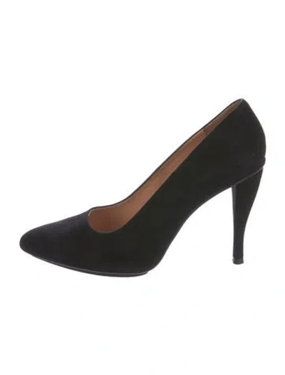 Pre-owned Robert Clergerie Suede Pumps In Black