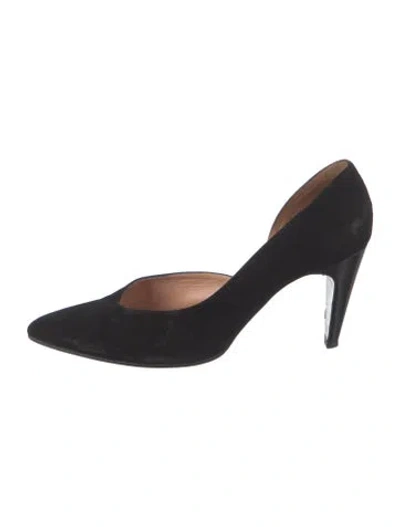 Pre-owned Robert Clergerie Suede Pumps In Black