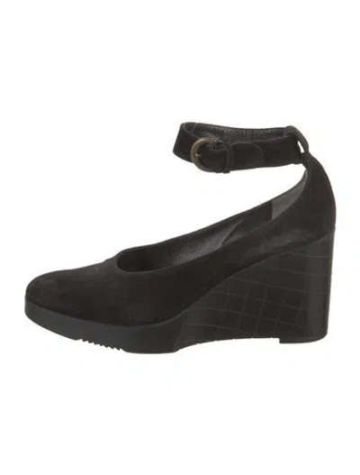 Pre-owned Robert Clergerie Suede Pumps In Black