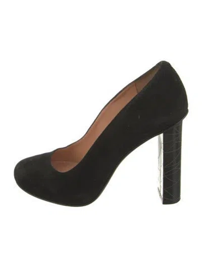 Pre-owned Robert Clergerie Suede Pumps In Black