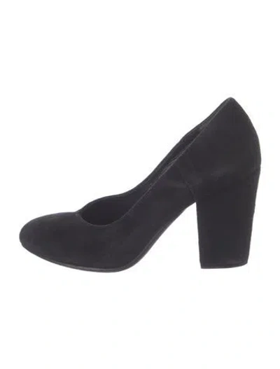 Pre-owned Robert Clergerie Suede Pumps In Black/blue
