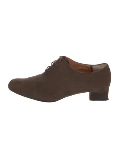 Pre-owned Robert Clergerie Suede Pumps In Brown