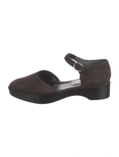 Pre-owned Robert Clergerie Suede Pumps In Brown