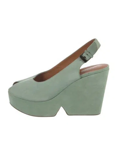 Pre-owned Robert Clergerie Suede Pumps In Green