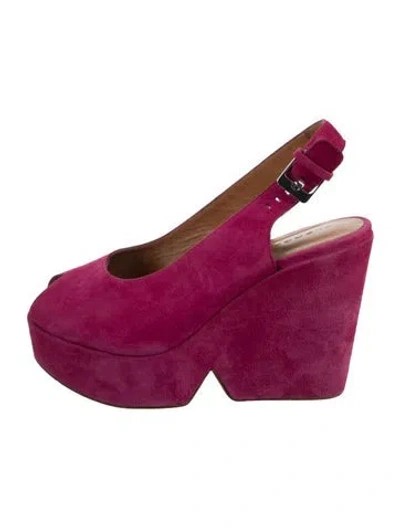Pre-owned Robert Clergerie Suede Pumps In Purple