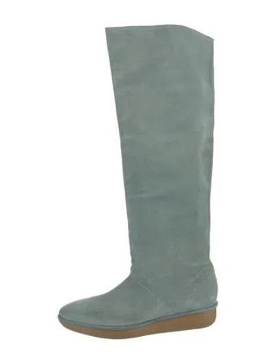 Pre-owned Robert Clergerie Suede Riding Boots In Multi