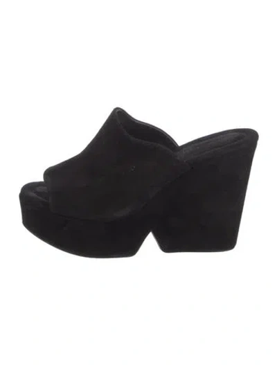 Pre-owned Robert Clergerie Suede Sandals In Black