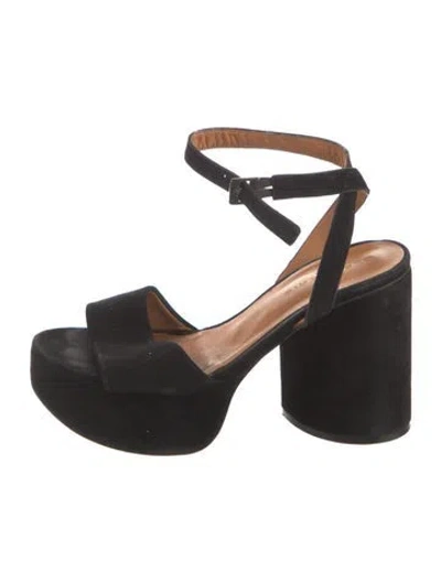 Pre-owned Robert Clergerie Suede Sandals In Black