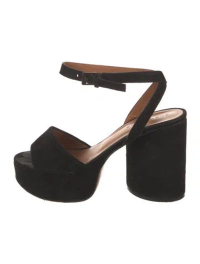 Pre-owned Robert Clergerie Suede Sandals In Black