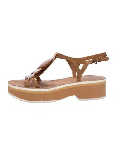 Pre-owned Robert Clergerie Suede Sandals In Brown