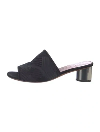 Pre-owned Robert Clergerie Suede Slides In Blue