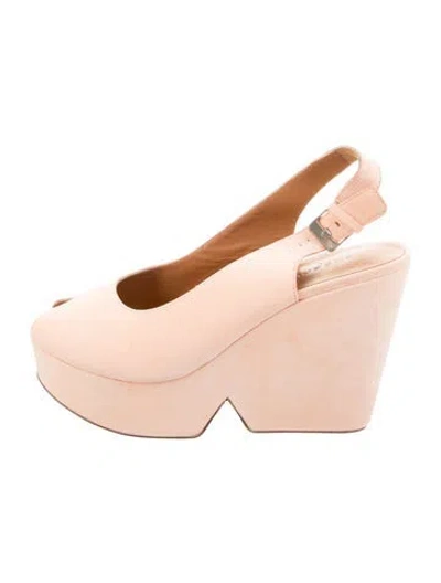 Pre-owned Robert Clergerie Suede Slingback Pumps In Pink