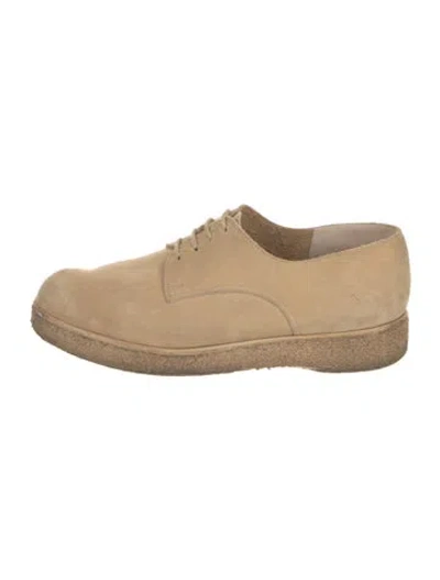 Pre-owned Robert Clergerie Suede Sneakers In Neutral