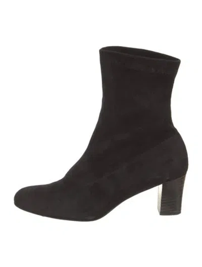 Pre-owned Robert Clergerie Suede Sock Boots In Black