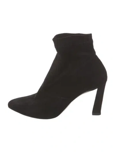 Pre-owned Robert Clergerie Suede Sock Boots In Black