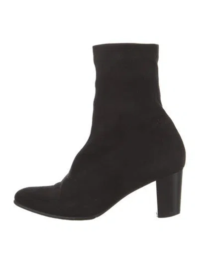 Pre-owned Robert Clergerie Suede Sock Boots In Black