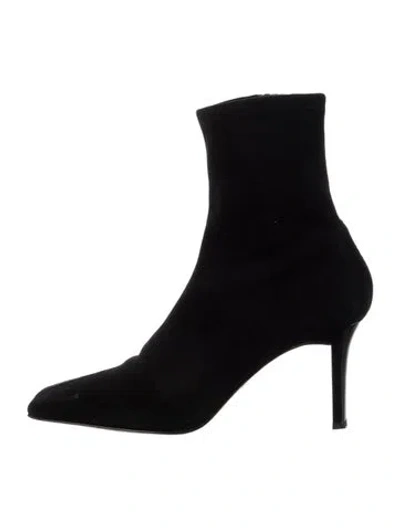 Pre-owned Robert Clergerie Suede Sock Boots In Black