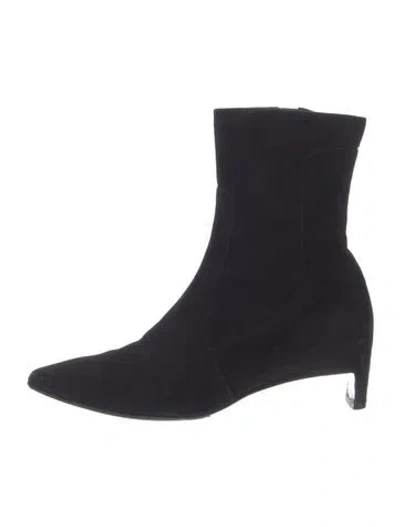 Pre-owned Robert Clergerie Suede Sock Boots In Blue