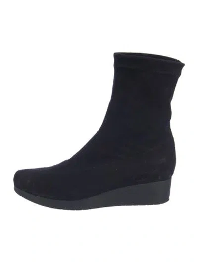 Pre-owned Robert Clergerie Suede Sock Boots In Blue