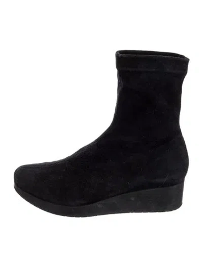 Pre-owned Robert Clergerie Suede Sock Boots In Blue