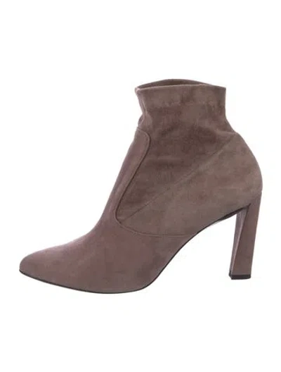 Pre-owned Robert Clergerie Suede Sock Boots In Purple