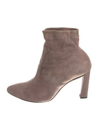 Pre-owned Robert Clergerie Suede Sock Boots In Purple