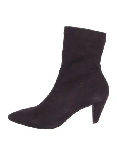 Pre-owned Robert Clergerie Suede Sock Boots In Purple