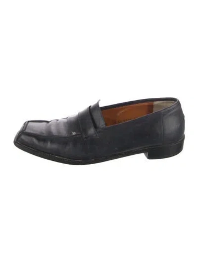 Pre-owned Robert Clergerie Vintage Leather Loafers In Blue