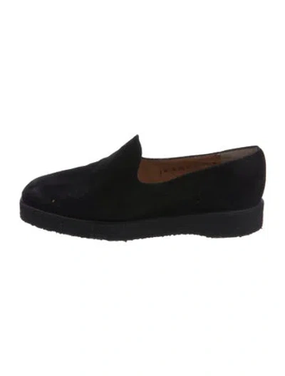 Pre-owned Robert Clergerie X Opening Ceremony Suede Loafers In Black