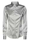 Robert Friedman Agata Satin Shirt In Gray