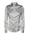 Robert Friedman Agata Satin Shirt In Gray