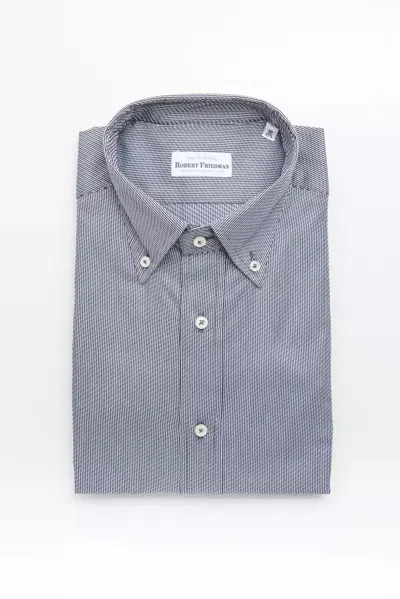 Robert Friedman Blue Cotton Men's Men's Shirt