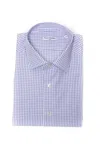 Robert Friedman Burgundy Cotton Shirt In Blue