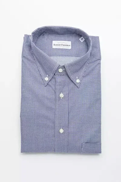 Robert Friedman Cotton Men's Men's Shirt In Blue